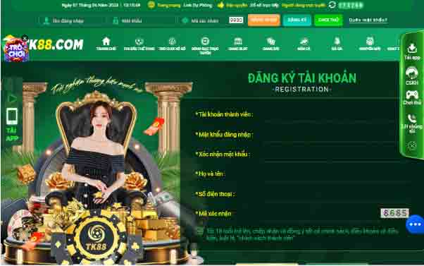 TK88 - Trải nghiệm hấp dẫn thế giới cờ bạc trực tuyến - jovin